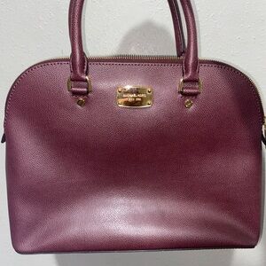 Michael Kors Burgundy Leather Satchel